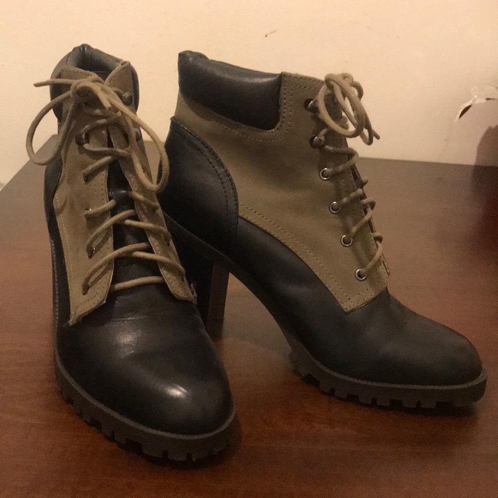 Olive and Black Aldo booties